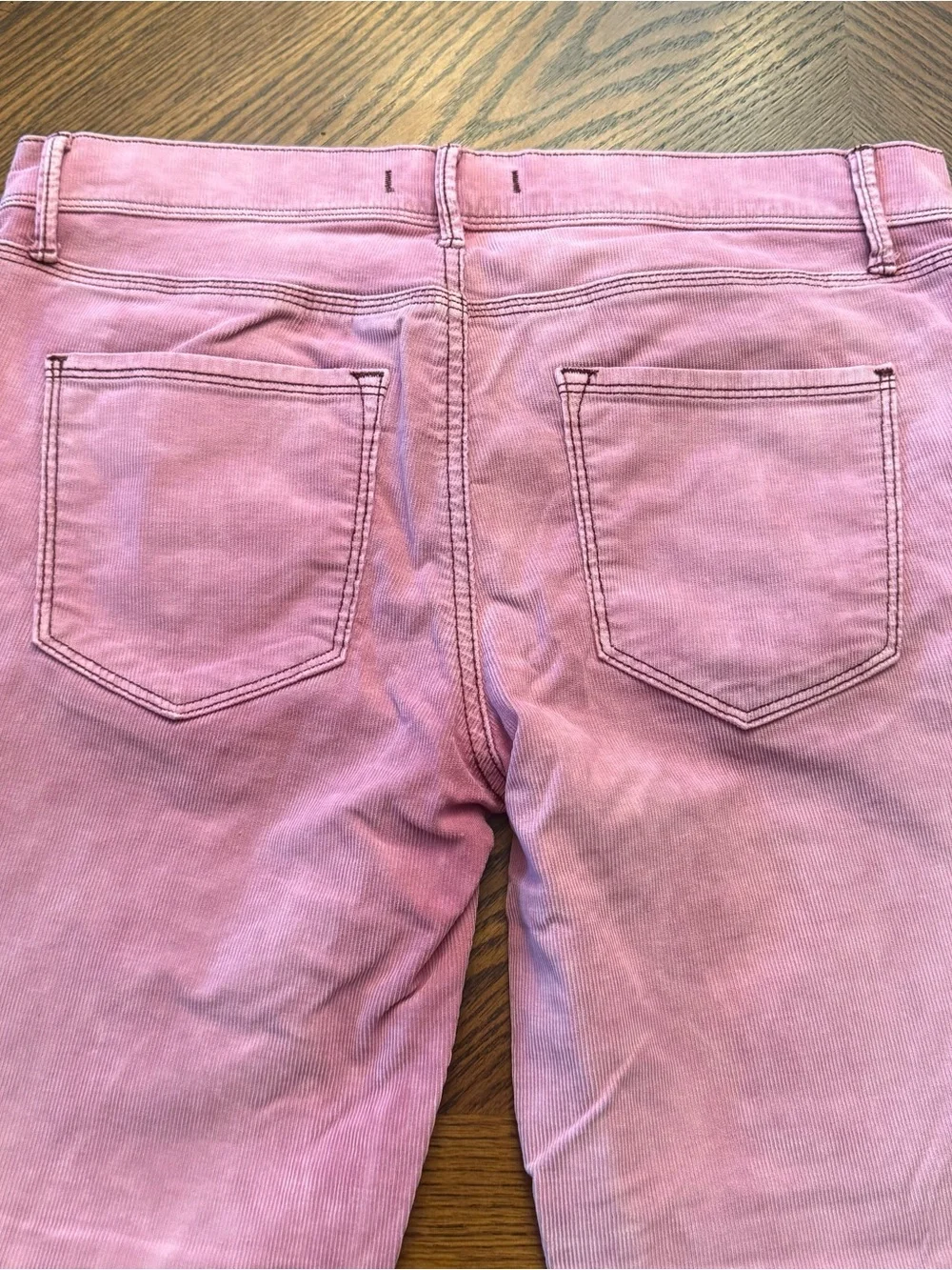 Free People Pink Acid Wash Corduroy Skinny Pants Jeans Women's Size 28 Fine Wale